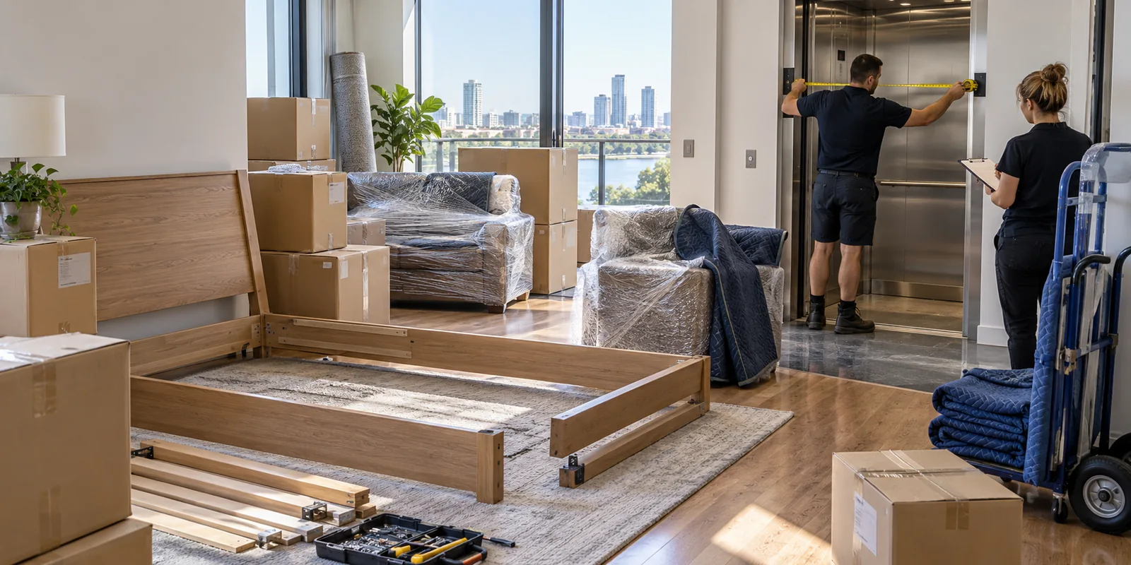 Illustrative furniture delivery at an Adelaide residence