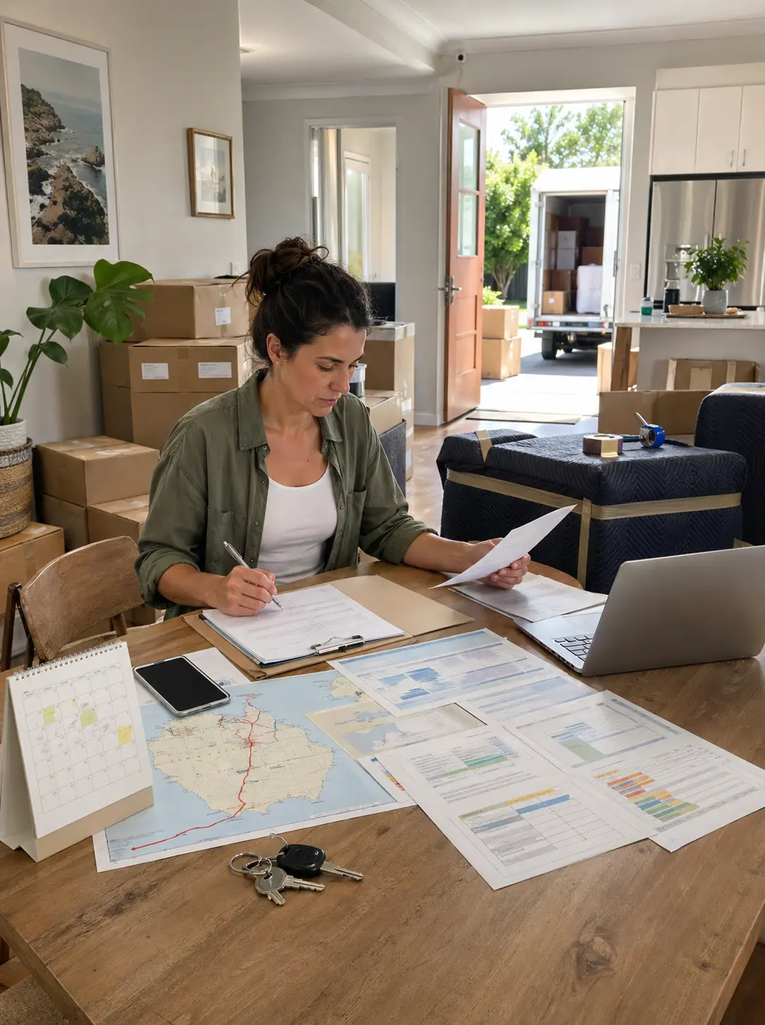 Planning pickup transit and delivery timing for an interstate move to Darwin