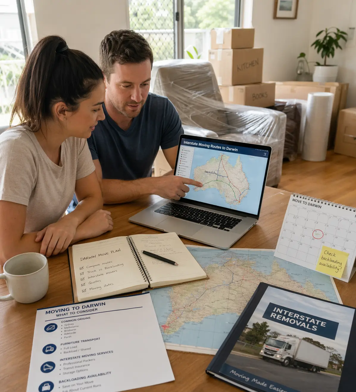 Planning interstate furniture removals to Darwin from major Australian cities