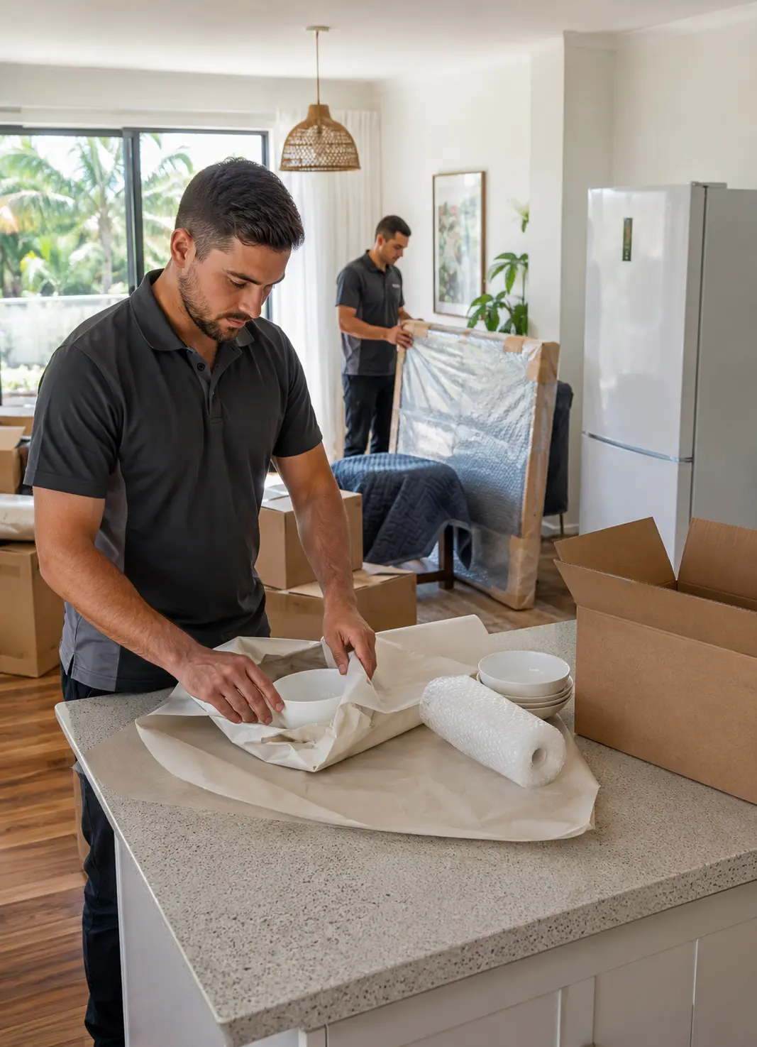 Packing services for moving furniture cartons and household goods safely to Cairns