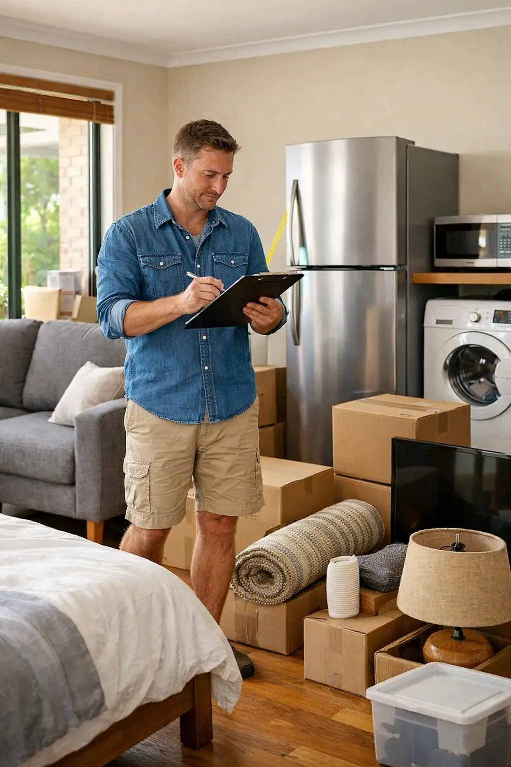 Customer preparing detailed information for an accurate Perth interstate removalist quote