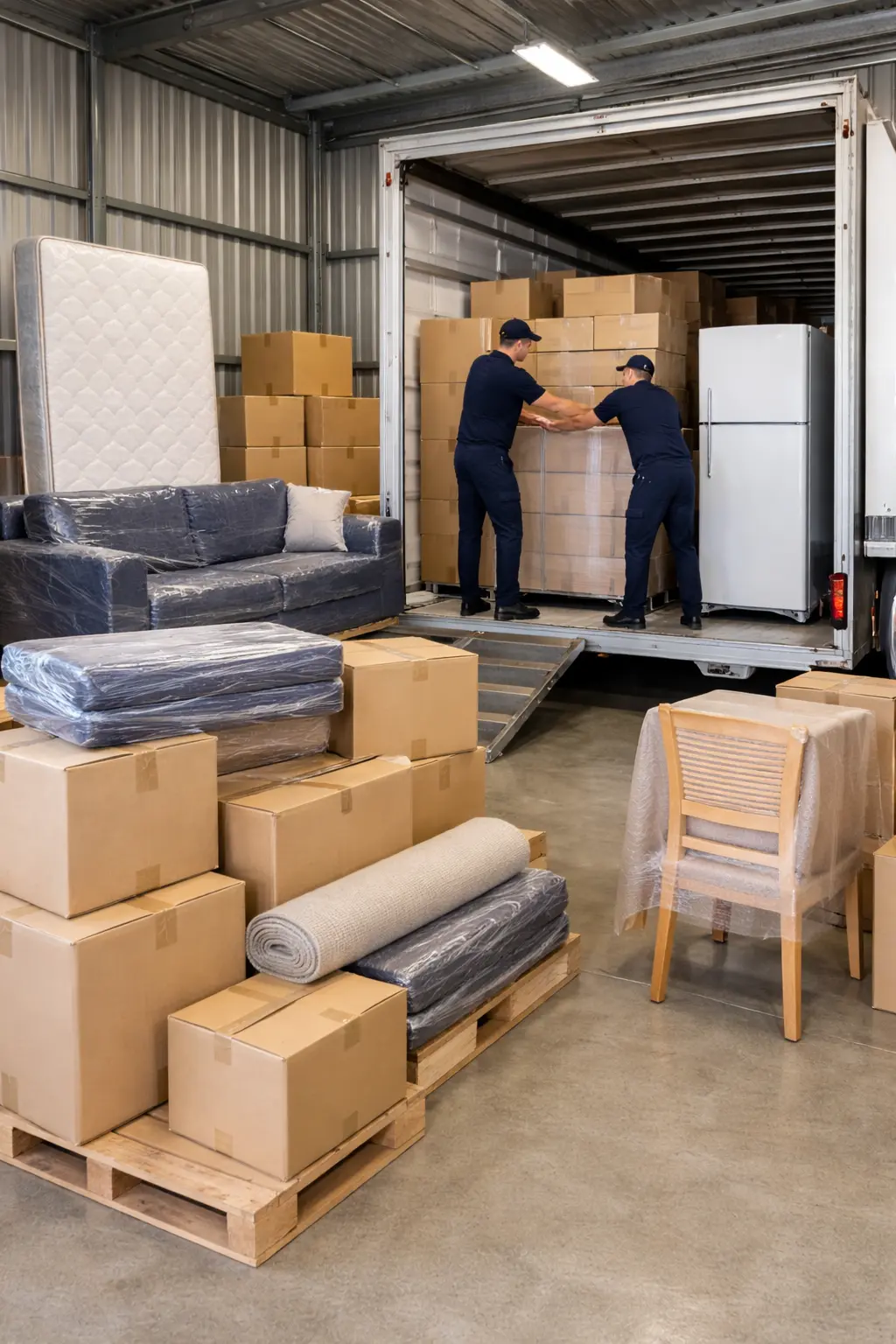 Perth interstate move combining packing storage and long-distance transport