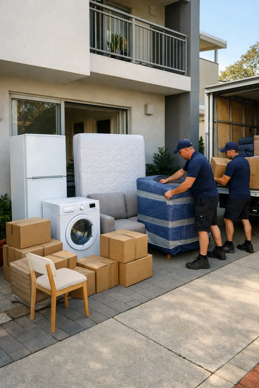 Perth small interstate move with a compact household load prepared for long-distance transport