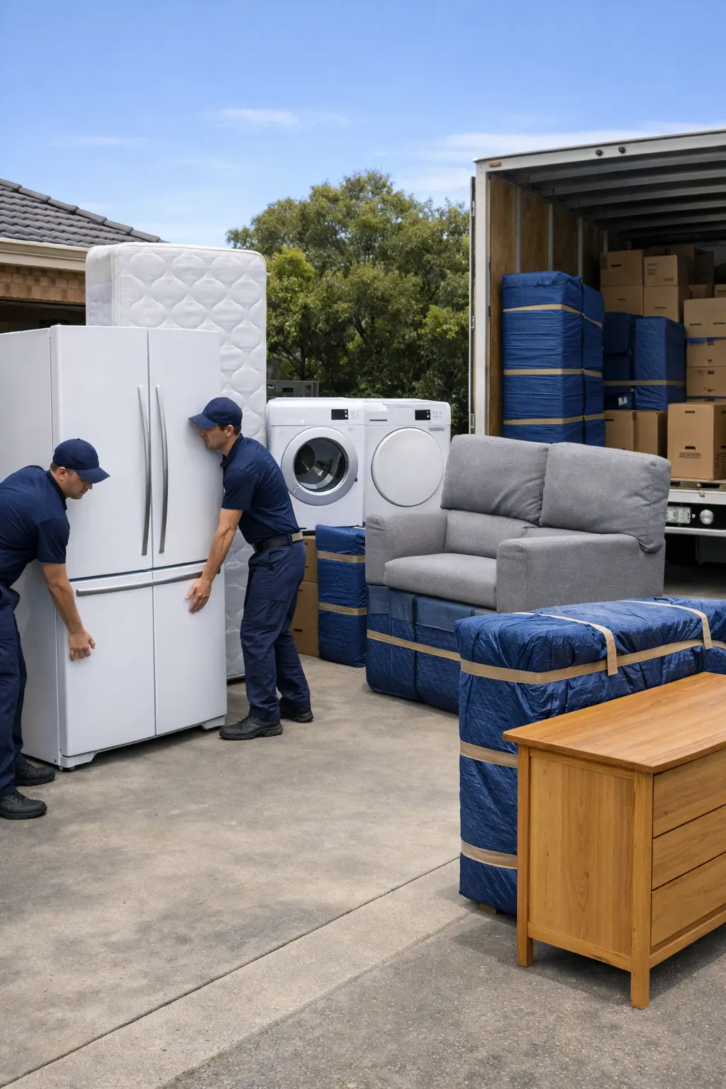 Perth whitegoods and bulky furniture being prepared for interstate transport